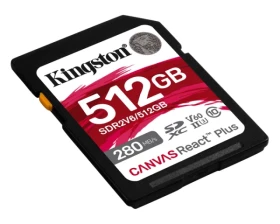 SD Card 512GB Kingston SDR2V6/512GB class 10 HD/2K/4K 280Mbs/150MBs