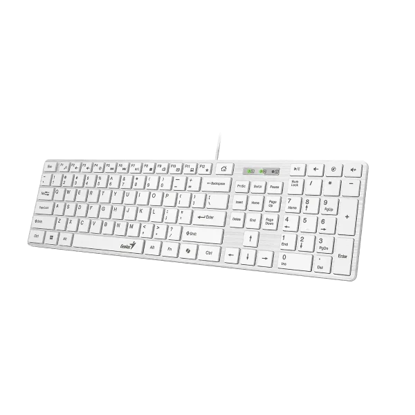 Tastatura Genius SlimStar 126 USB US bela slika 1