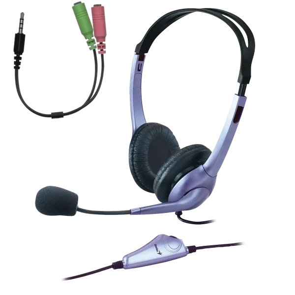 Slušalice sa mikrofonom Genius HS-04S Single Jack + USB C slika 1