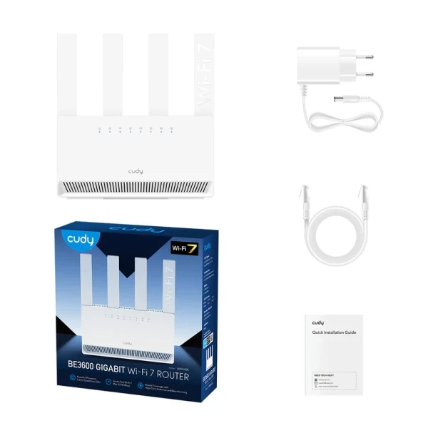 Wireless Mesh Router Cudy WR3600E/BE3600 WiFi 7/EXT4x5dBi/1W/4LAN slika 1