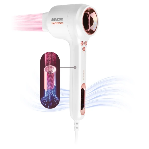 Fen za kosu Sencor SHD 9100RS/1500W/jonizator/bela slika 1