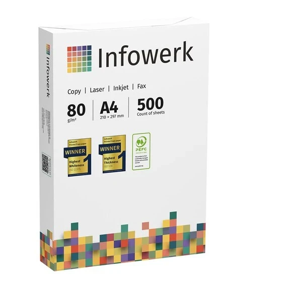 Fotokopir papir INFOWERK A4 70gr 1/500 slika 1