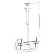 Plafonski TV nosač Kettz TVN-K1103 37-70/rotacija 360/max vesa 830x410/max 50kg mini 1