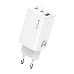 Kućni punjač Usams 67W USB-A/ USB-C beli