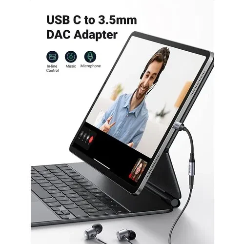 Audio adapter Ugreen AV161 USB type-C na 3.5 mm M/F 10cm slika 1