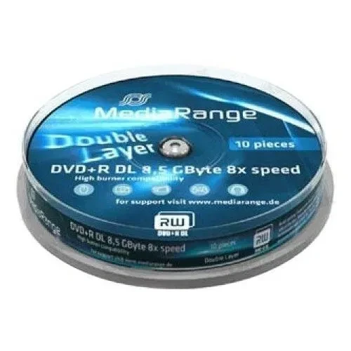 MediaRange Double Layer 8.5GB DVD+R DL 8X  MR466 1/10 slika 1
