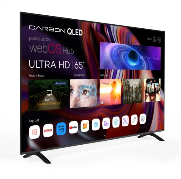 SMART QLED TV 65 Carbon 65QLED4KSW 3840x2160/4K/DVB-T2/Bluetooth/WiFi/Magic Remote/Frameless/webOS slika 1