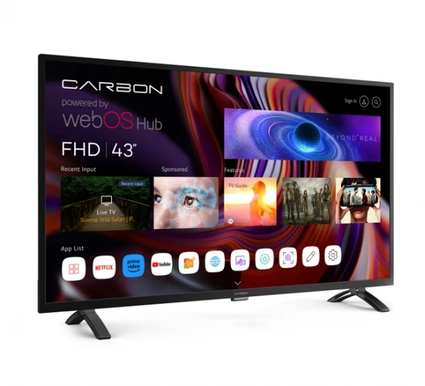 SMART LED TV 43 Carbon 43FHDSW 1920x1080/FHD/DVB-T2/Bluetooth/WiFi/Magic Remote/Frameless/webOS slika 1