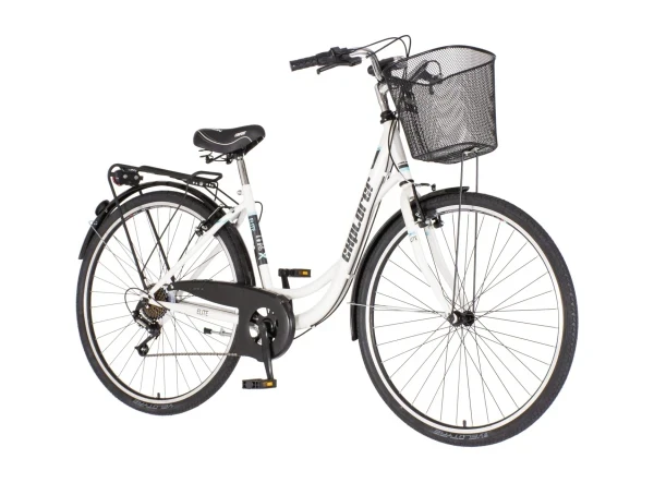 Bicikla Exlorer Elite lady 28/19 V-BRAKE/6 brzina/sa korpom/bela slika 1