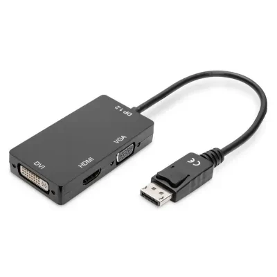 Adapter konverter Displayport - HDMI+VGA+DVI crni slika 1