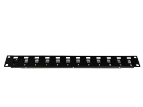 Patch panel 19/1U sa 12 slotova ,bez modula RAL9005 Mirsan MR.19P12P1U.01