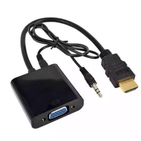 Adapter HDMI M - VGA F + 3.5mm M/F Velteh