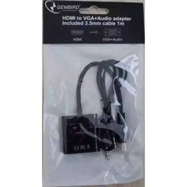 Adapter HDMI/M - VGA/F + Audio Gembird HDMI-VGA-06 slika 1