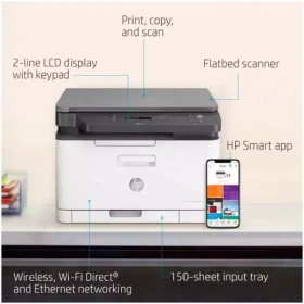 MFP Color Laser HP 178nw 600x600dpi/128MB/USB/Ethernet/Wifi, Set tonera HP 117A 4ZB96A