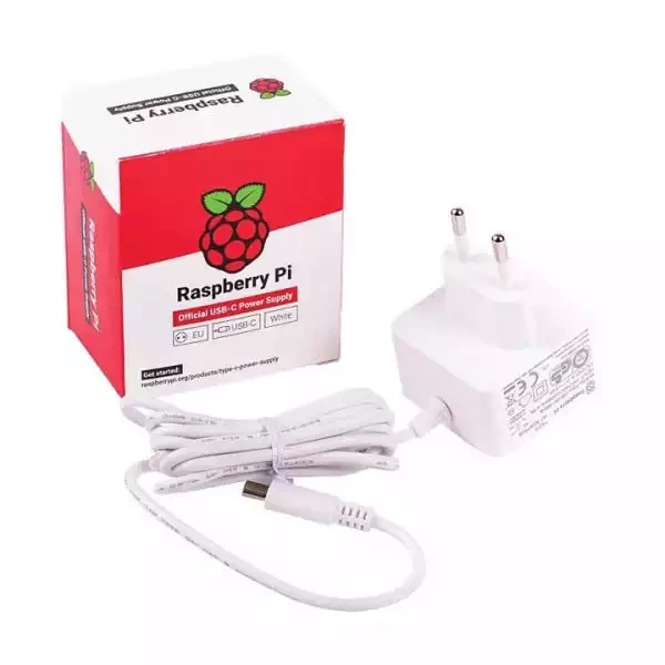 Strujni adapter za RaspberryPi USB Type-C 3000mA 5.1VDC 1.5m, beli slika 1