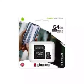 Micro SD Card 64GB Kingston + SD adapter SDCS2/64GB class 10