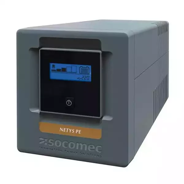UPS Socomec NeTYS PE 1000VA/600W 230V 50/60Hz AVR,  Step wave, LCD displej, RJ45, 1xUSB slika 1