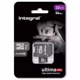 Micro SD 32GB Integral+ SD adapter INMSDH32G10-40U1 Class 10