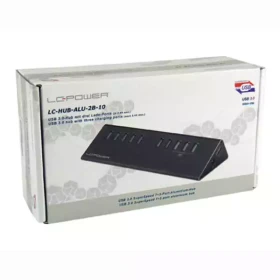 USB HUB 7+3 Port  LC-Power 3.0 Alu 2B-10