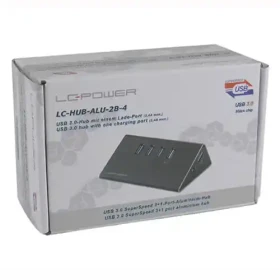 USB Hub 3.0 LC Power LC-HUB-ALU-2B-4 Aluminium