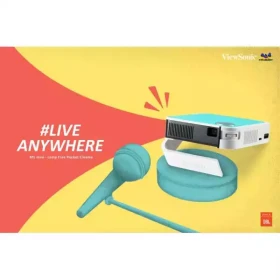 Projektor ViewSonic M1 MINI RGB LED/854x480/120lum/500 1/HDMI/USB/Micro USB/zvuč JBL/baterija 2,4h