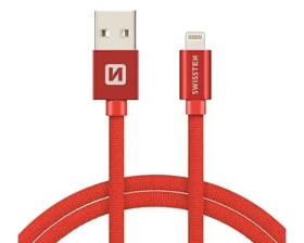 Kabl USB A-lighting Swissten 1.2m crveni