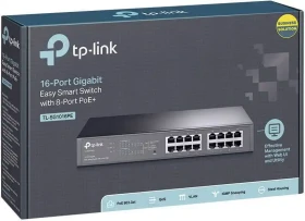 Svič 10/100/1000 16-port TP-Link TL-SG1016PE 8 PoE+ portova 802.3af/at d