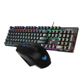 Tastatura + miš AULA T640 USB RGB US