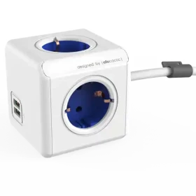 PowerCube Allocacoc (1402BL/DEEUPC) Extended 4xšuko+2USB 5V/2.1A plavi