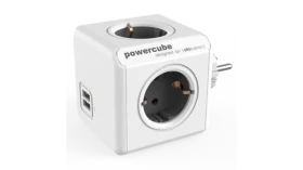 PowerCube Original Allocacoc (1202GN/DEOUPC) USB 4xšuko+2USB 5V/2.1A Sivi