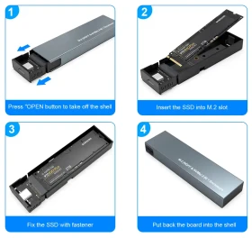 Kućište aluminijumsko Zeus za M.2 NVME USB 3.0/3.1