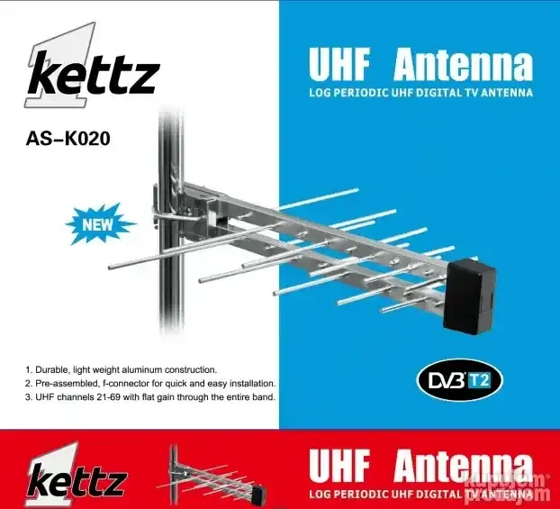 Spoljna antena Kettz AS-K020 TV/FM/T2 slika 1