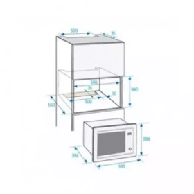 Ugradna mikrotalasna Beko MGB 25332 BG zapremina 25l