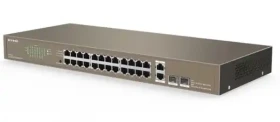 Svič 10/100 24-Port  Tenda TEF1026F + 2 Gigabit Base-X SFP ports
