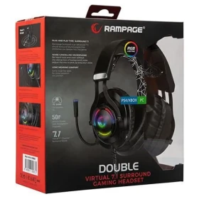 Slušalice sa mikrofonom Rampage RM-K18 DOUBLE BLACK RGB 7.1