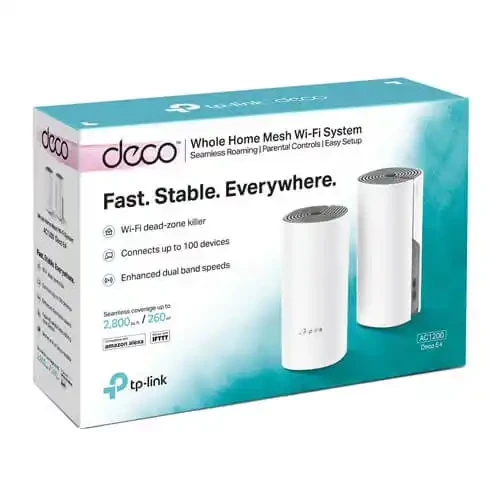 TP-Link Deco E4 Mesh WiFi sistem 2 rutera u pakovanju slika 1