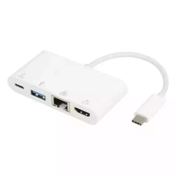 E-Green Adapter USB 3.1 Tip C(M) - HDMI+USB 3.0+Tip C+RJ45(F) slika 1