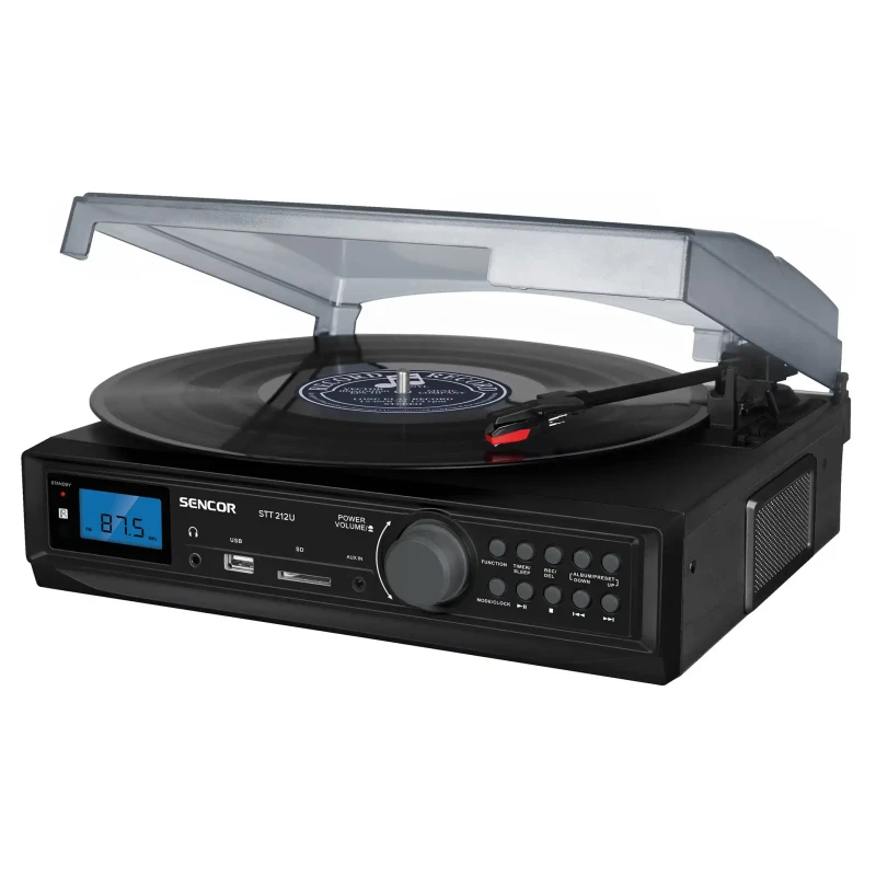 Gramofon SENCOR STT 212U USB/SD/FM/BT crna slika 1
